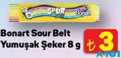 BONART SOUR BELT YUMUŞAK ŞEKER 8 G fiyat ve kampanya bilgisi